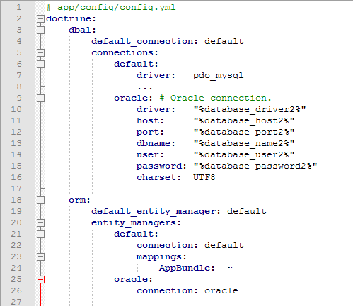 Symfony doctrine config