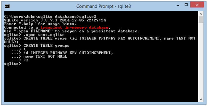 Installing And Using Sqlite On Windows