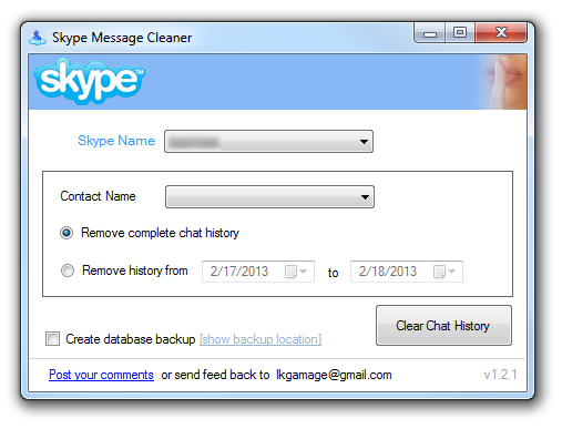 Contact skype Contacts appear