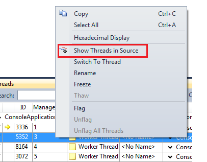 Show Threads in Source - CodeProject