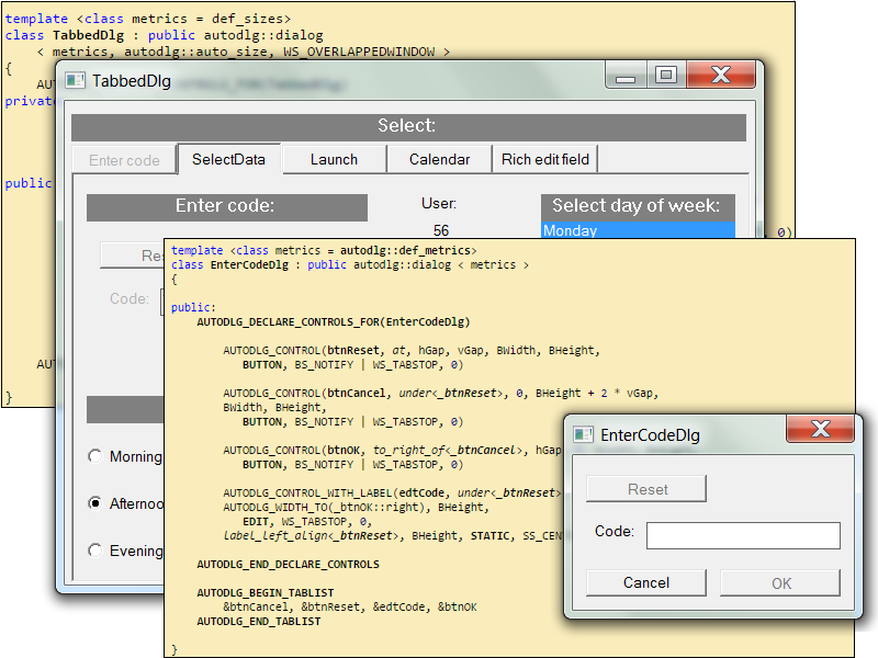 Windows dialog design in C++ without dialog templates. - CodeProject