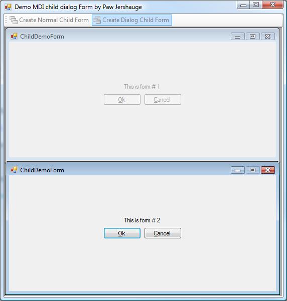 sigte Bedrag Mobilisere MDI child as dialog form (MDI modal workaround) - CodeProject