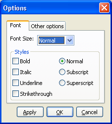An options dialog created with quickdialogs