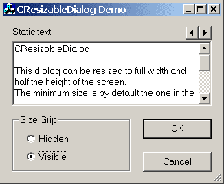 Default min size is the one in the dialog template (and grip is visible)