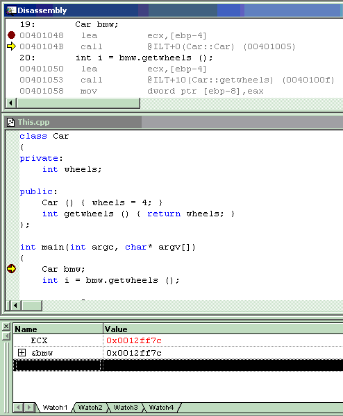 Figure 2 - Watch window output