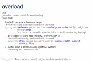 OVERLOAD: Synonyms and Related Words. What is Another Word for OVERLOAD? 