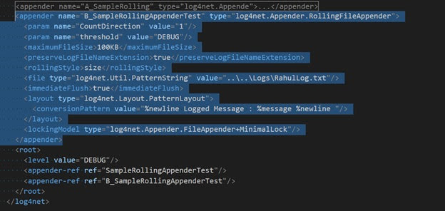 how to add log4net config file in c#