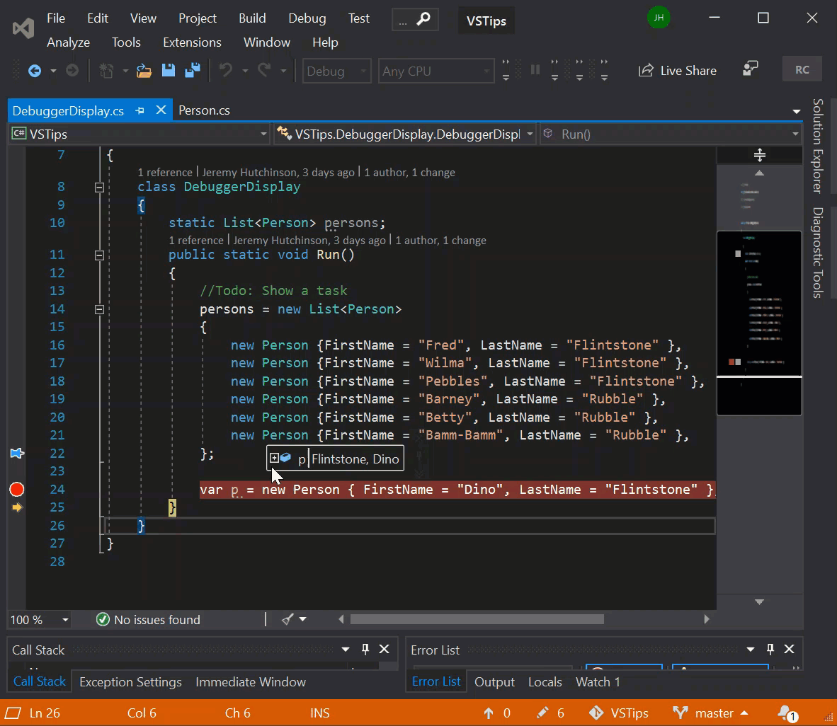 Image 3 for Visual Studio Tips - Using Data Tips