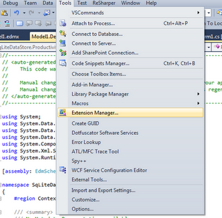 how to add a package manager extension to visual studio