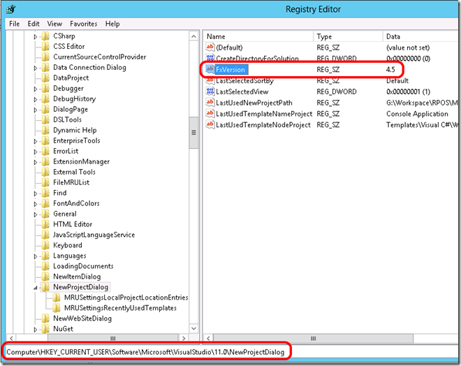 Visual Studio 2017 Set Default Target