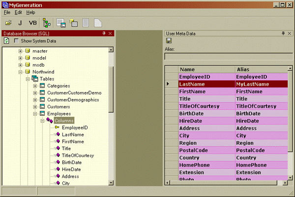 mygeneration mysql