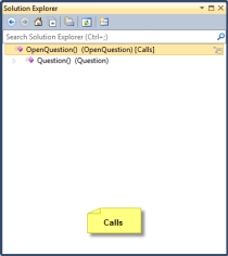 Solution Explorer - (Method) [Calls]