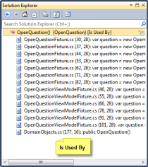Solution Explorer - (Method) [Is Used By]
