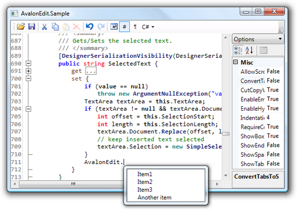 AvalonEditSample