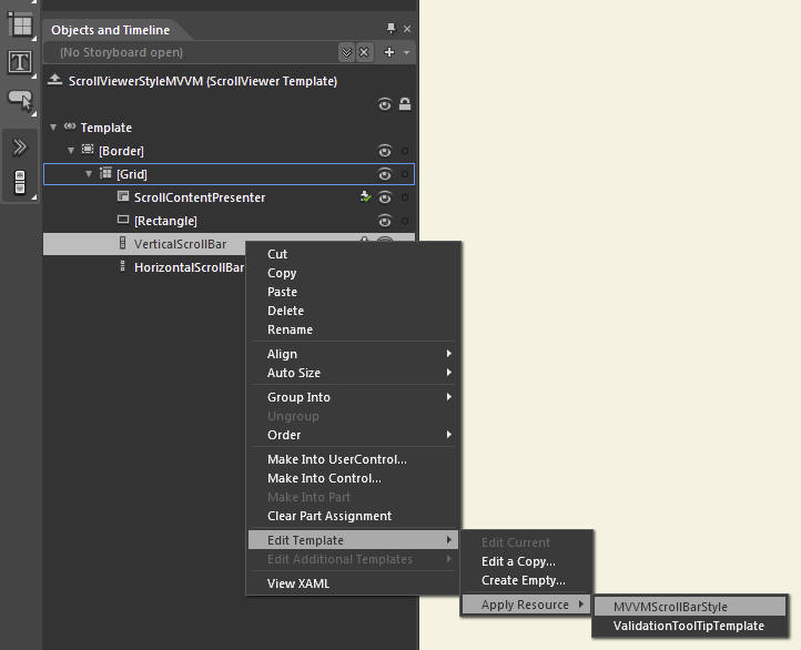 ListBox Styling (Part 1 ScrollBars) in Expression Blend & Silverlight