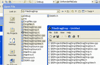 dragthing double click to paste clipping