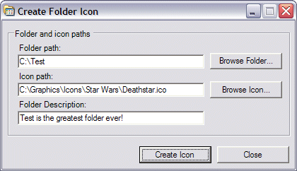 FolderIcons demo screenshot