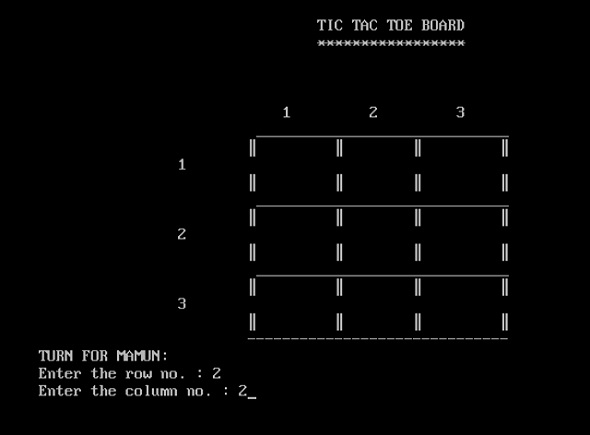 C++ Tic Tac Toe Game project