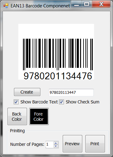 Ean13 Barcode Control Codeproject