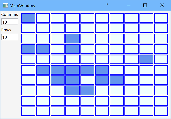 10 columns 10 rows