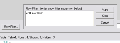 Row Filtering