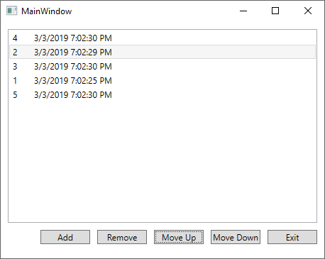 WPF行为的图像2为按钮提供了添加，删除和重新排列ListBox内容的功能