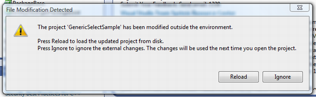 Reload the project