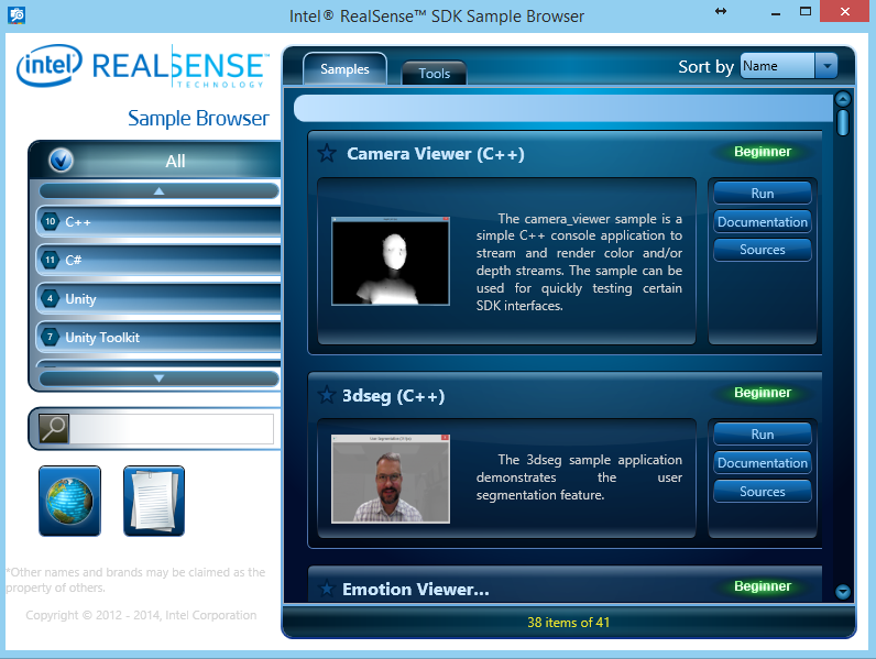 intel realsense camera f200