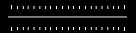 Monochrome bitmap showing tics