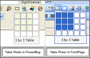 TablePicker in action