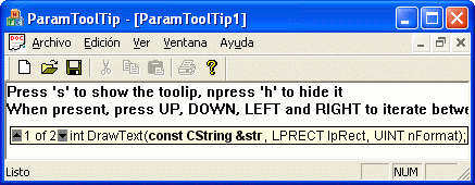 Sample Image of the demo ParamTooltip