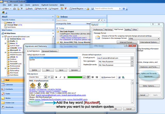 Email signatures - Use Outlook add-in - Add Outlook (client-side) signatures