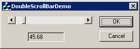 A Demo progam using CDoubleScrollBar