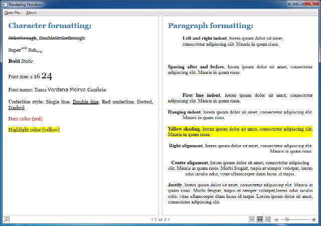 DOCX in WPF application