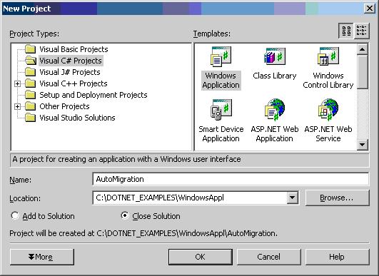 Windows application created were created. Создание меню в Windows application.. Ado net подключение к БД. Создать dll Windows forms.