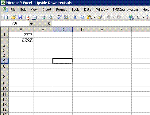 Upside down text in MS Excel - CodeProject
