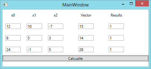 Gauss elimination clearance method calculator