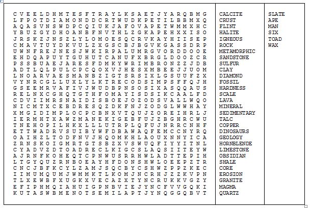 Word search puzzle