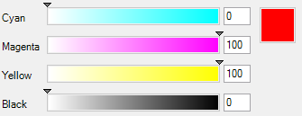 CMYK color picker