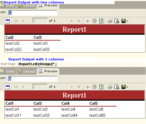 Report output