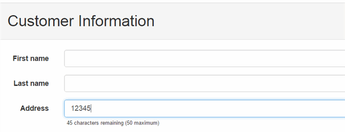 How to set character limit and maxlength