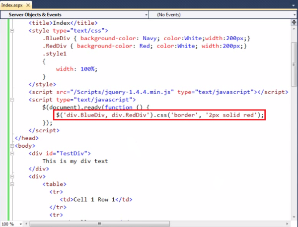 jQuery – How to select Nodes by ID and Class Name