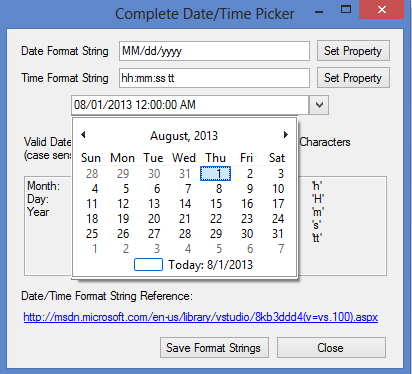 Time Picker Control