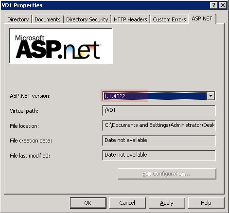 net framework version 1.1.4322 net framework version 1.1.4322