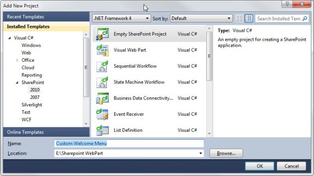 01 New Empty Sharepoint Project Image 1