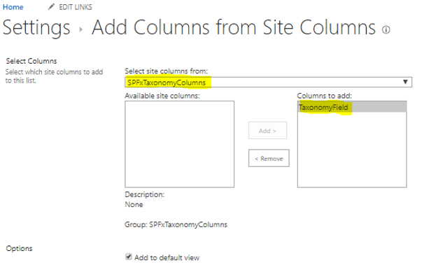 Site Columns