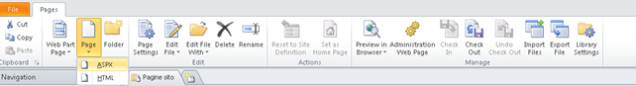sharepoint designer create page