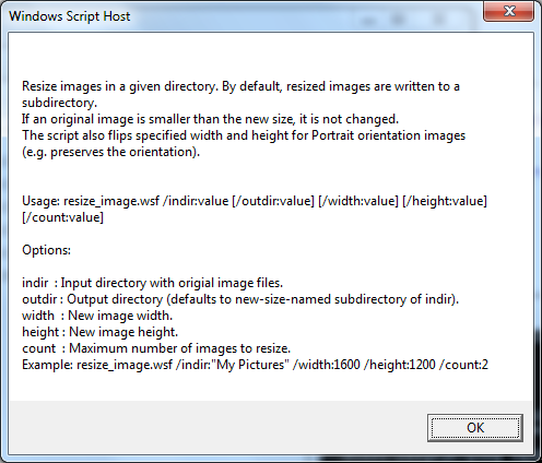 Resize Image Script usage