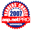Named Best ASP.NET Hosting from asp.netPRO Magazine in 2007, 2006 and 2005