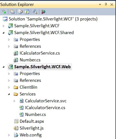 Picture of linked files in Solution Explorer